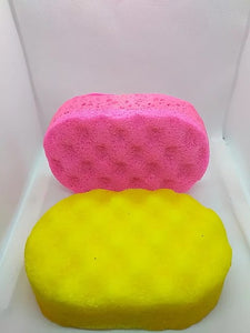 Sweet/fruity/ fresh & clean exfoliating soap sponges