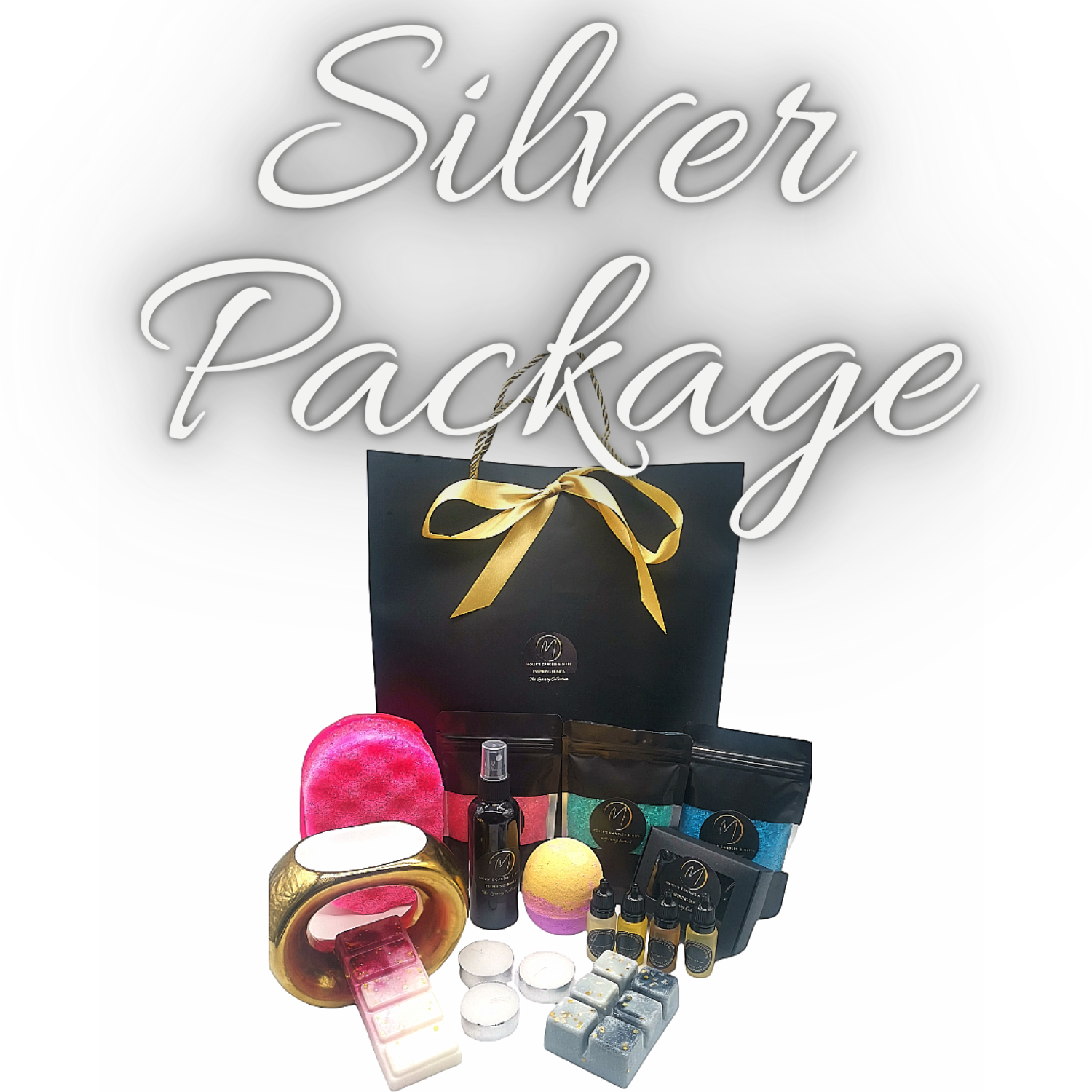 Silver luxury gift package