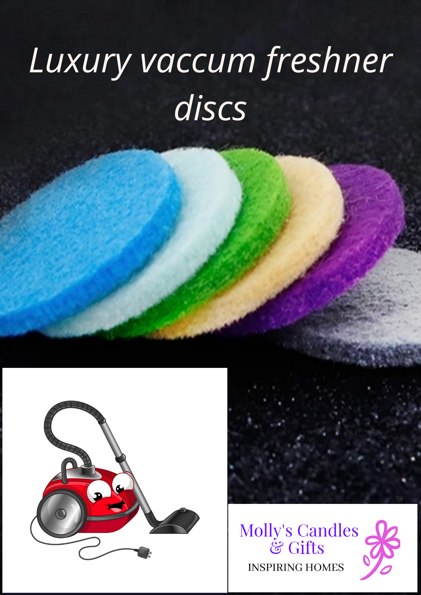 Luxury vaccum freshner discs