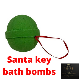 santa key bath bomb